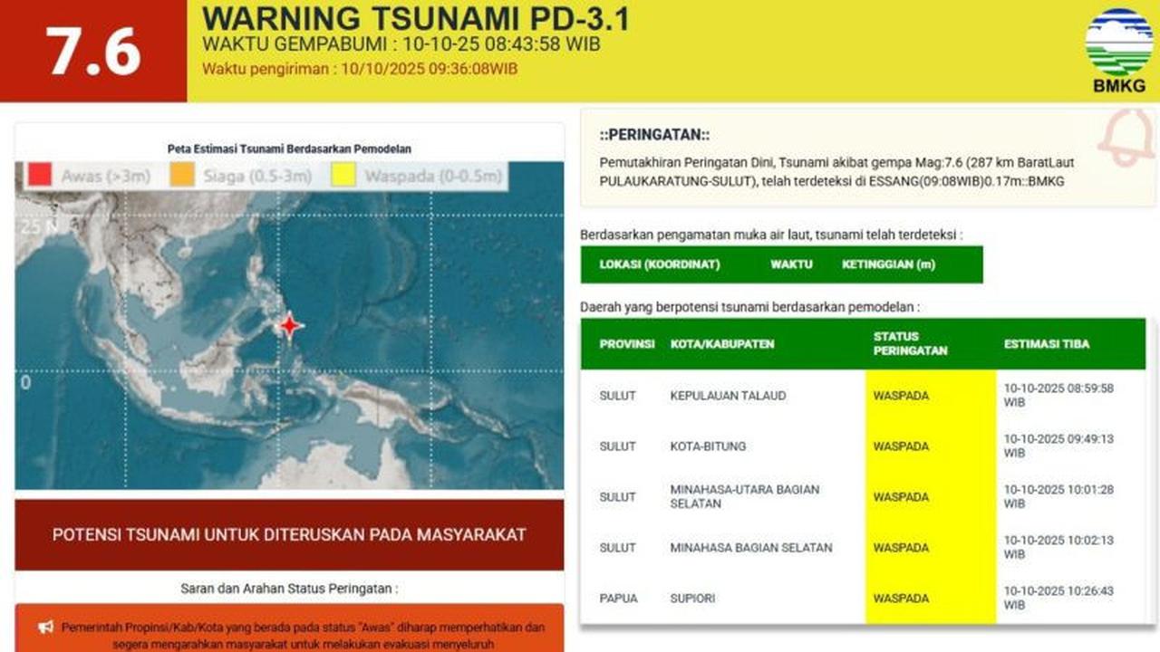 Guncangan gempa Filipina terasa hingga Sulawesi Utara