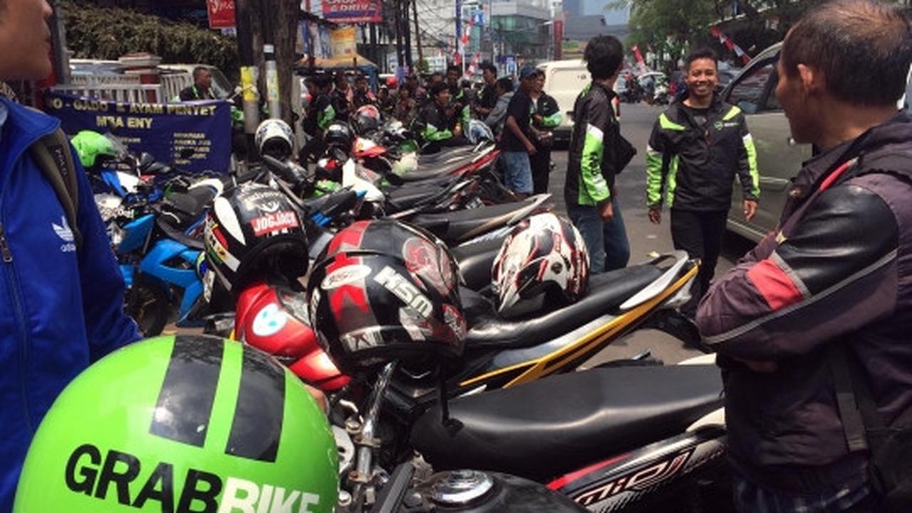 Ratusan pengojek geruduk kantor GrabBike tuntut kejelasan gaji