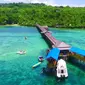 Objek Wisata Pulau Karampung di Kabupaten Mamuju, Sulawesi Barat (Foto: Liputan6.com/Abdul Rajab Umar)