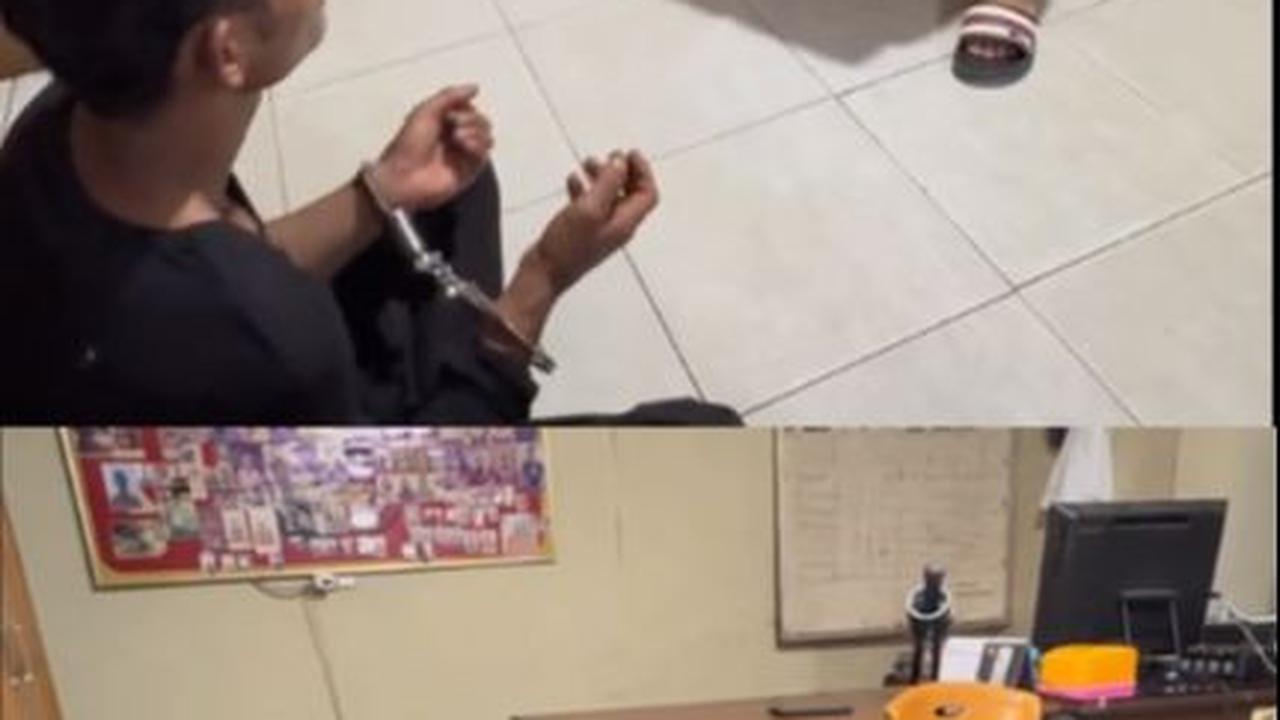 Aksi Anggota Kepolisian Beri Makan Pelaku Pencurian yang Ditangkap Ini Viral, Curi Perhatian Warganet