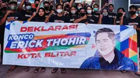 Konco Erick Thohir Blitar menggelar deklarasi dukungan untuk Pilpres 2024. (Istimewa)