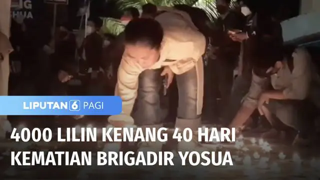Setelah 40 hari pascakasus pembunuhan Brigadir Yosua di rumah dinas Ferdy Sambo membuat para aktivis dan warga menyalakan 4000 lilin di pelataran Taman Ismail Marzuki, Jakarta Pusat. Mereka berharap kasus pembunuhan bisa terungkap secara terang.