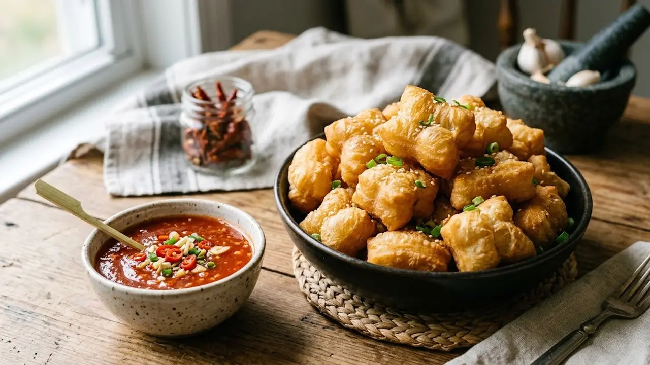 Resep Cakwe Mini dengan Saus Pedas Asam Manis