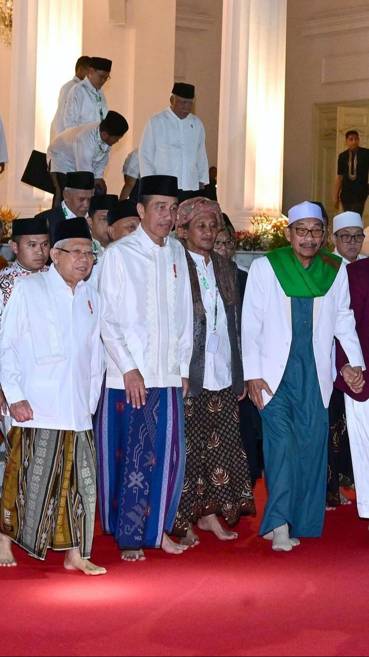 "Kita mampu terus bertahan, mampu terus bertumbuh walau dunia tengah dilanda berbagai krisis, ketidakpastian global, ketidakpastian geopolitik, perubahan iklim," ujar Presiden. Foto: BPMI Setpres/Kris<br>