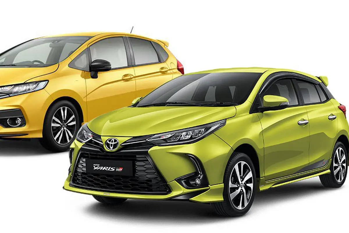 Honda Jazz GK5 dan Toyota Yaris GR Sport (Honda, Toyota)