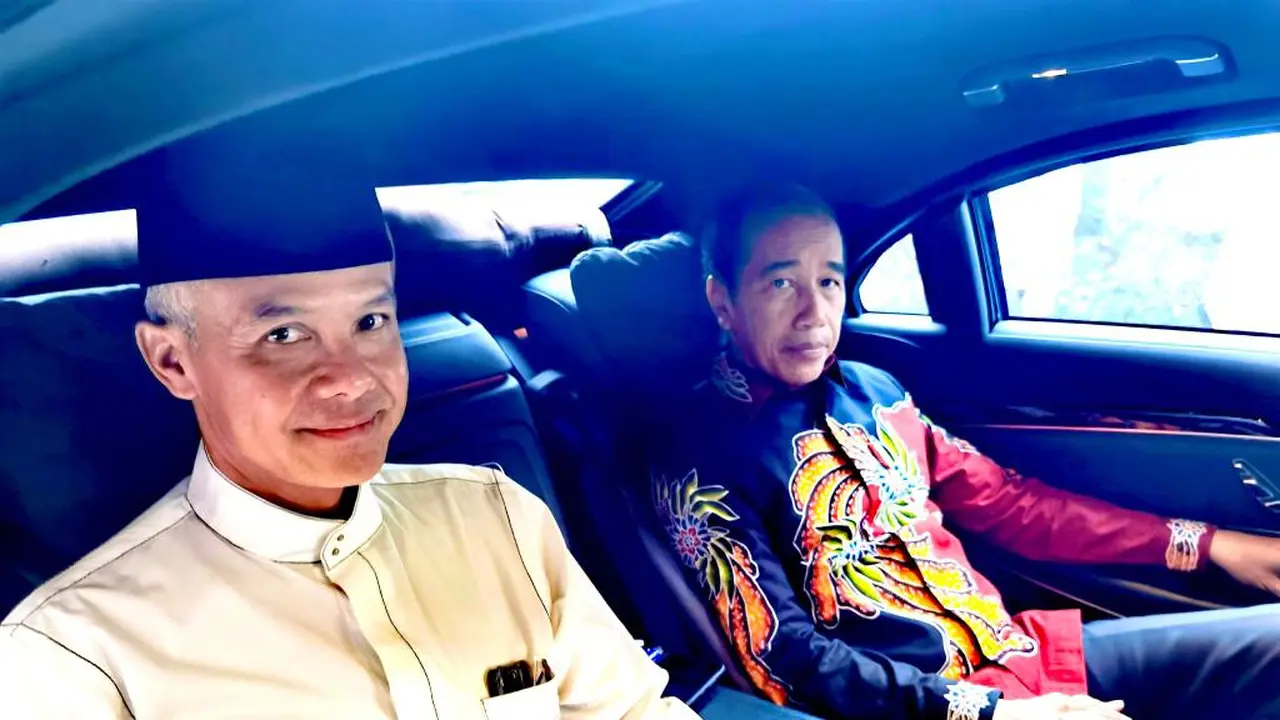 Penampakan Jokowi Bersama Ganjar Pranowo Usai Deklarasi Capres PDIP