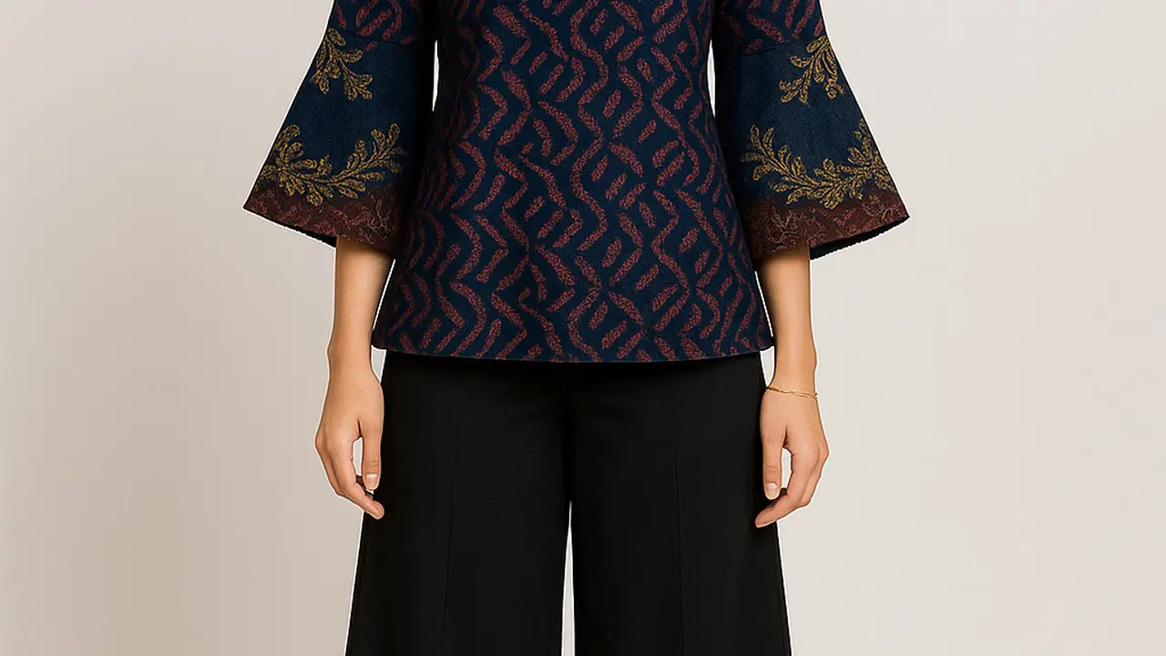 10 Rekomendasi Baju Batik Lengan Lonceng 3/4, Pilihan Feminin yang Elegan (Foto: ChatGPT)