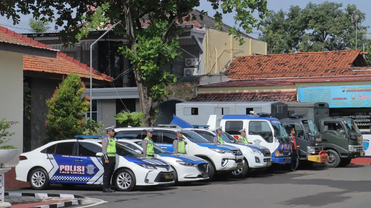 Gelar pasukan Operasi Ketupat Candi (OKC) 2025 di Pemalang, Jawa Tengah. (Foto: Liputan6.com/Humas Polres Pemalang)