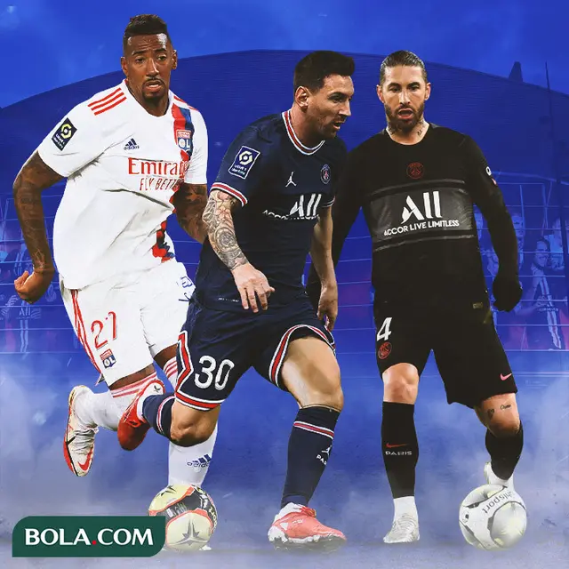 Ilustrasi - Jerome Boateng, Lionel Messi, Sergio Ramos