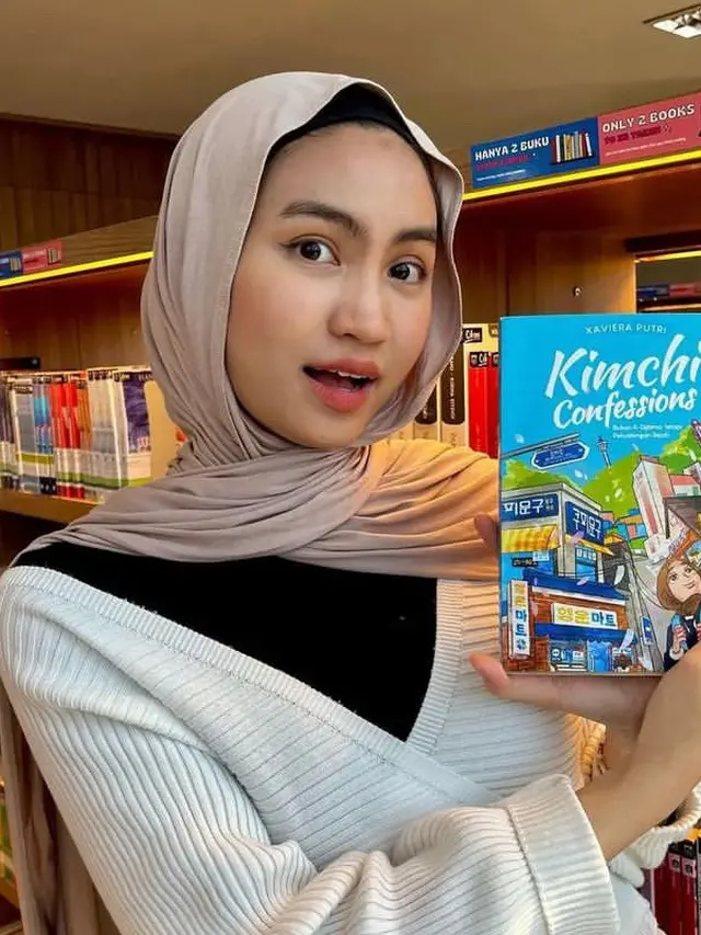 Gaya kerudung Xaviera Putri Clash of Champions. [@xavieraaputri]