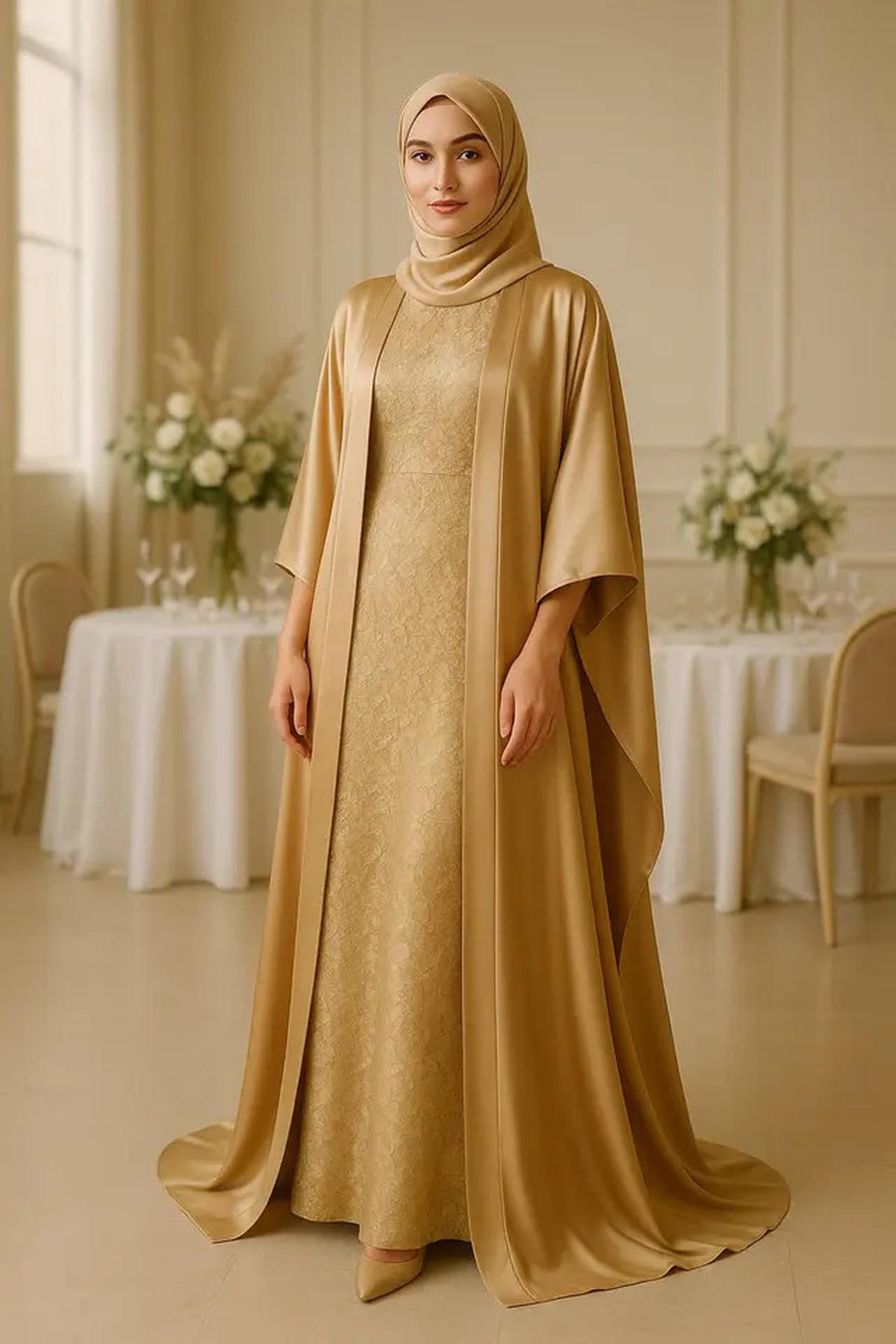 8 Model Long Dress Polos Kombinasi Outer Kimono Terbaru 2025, Tampil Elegan dan Modis