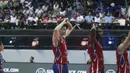 <p>Tiga pemain Jakarta LavAni Allobank Electric (dari kiri) Renan Buiatti, Oreol Durruthy dan Muhammad Malizi bersiap saat rekannya melakukan serve kala menghadapi Palembang Bank SumselBabel pada laga terakhir putaran pertama final four PLN Mobile Proliga 2024 di GOR Bung Tomo Surabaya, Minggu (7/7/2024). Jakarta LavAni Allobank Electric menang 3-0 (25-11, 34-32, 25-17). (Dok. PBVSI)</p>