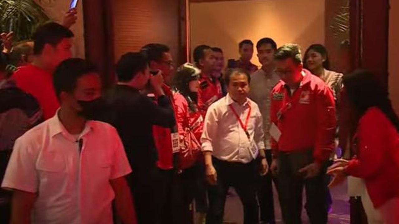 Kaesang ditetapkan sebagai Ketum PSI saat Kopdarnas PSI di Djakarta Theater, Jakarta Pusat, Senin (25/9).<br>