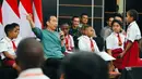 "Kenapa ibu kota negara tidak dipindahkan saja ke Papua?" tanya anak yang berasal dari Kota Sorong tersebut. (Foto: Laily Rachev - Biro Pers Sekretariat Presiden)