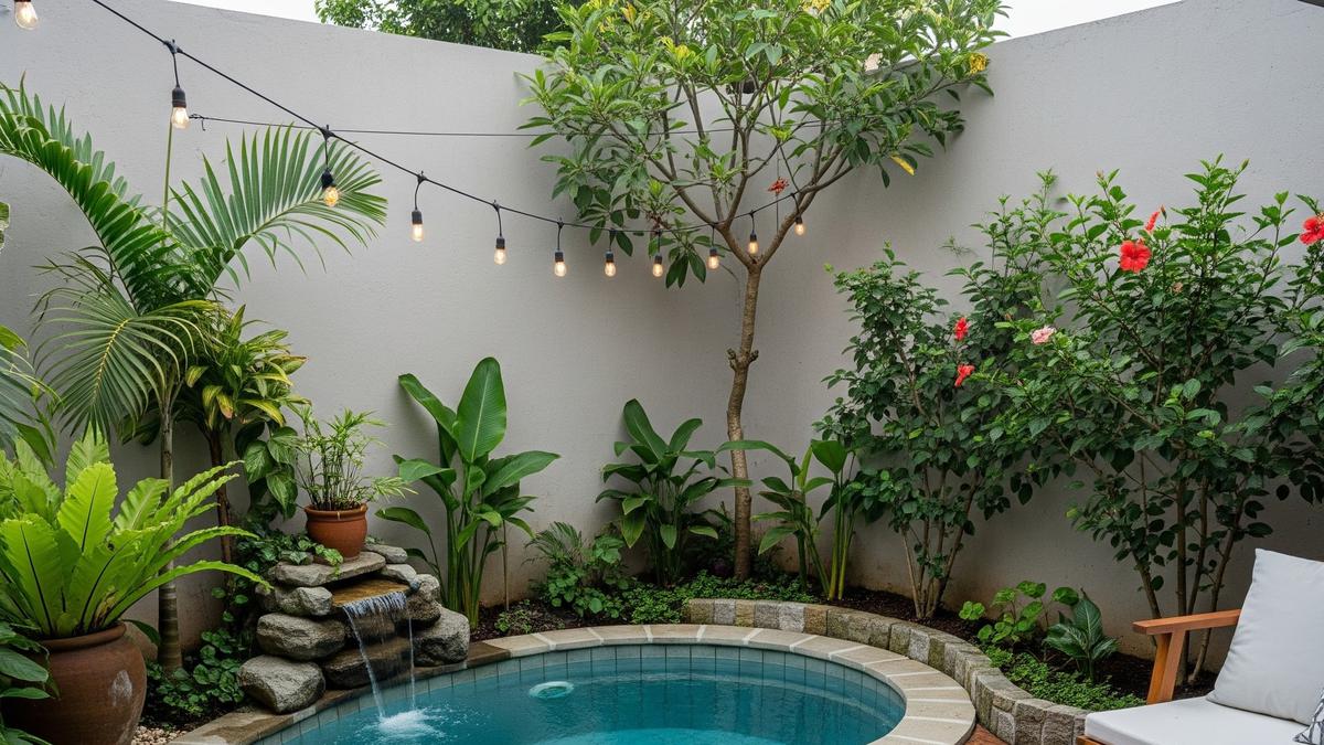 9 Ide Halaman Belakang Rumah dengan Kolam Renang Mini, Ciptakan Spot Healing