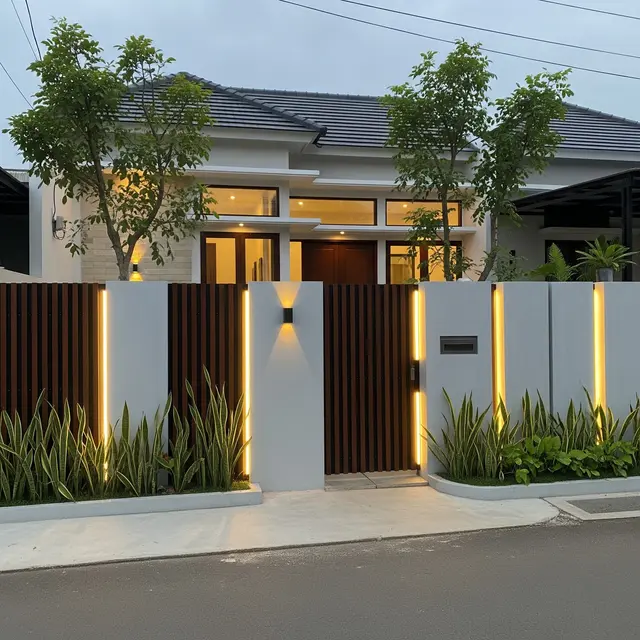 9 Pagar Rumah Minimalis Bilah Vertikal, Solusi Estetis dan Fungsional Hunian Modern