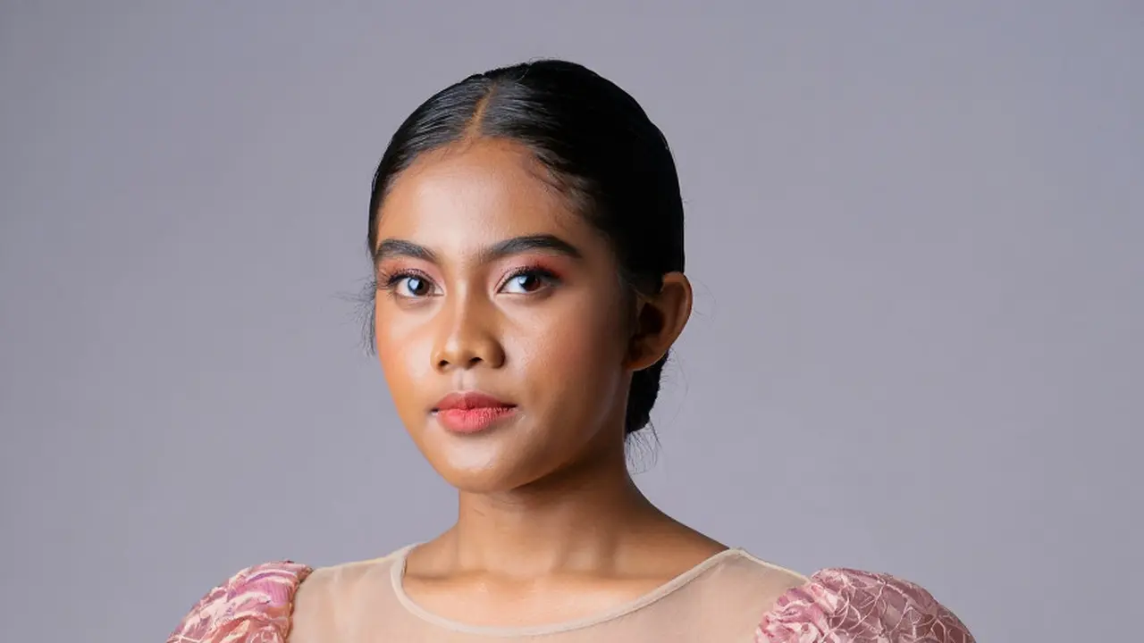 Batik Kombinasi Brokat Lengan Puff Kekinian