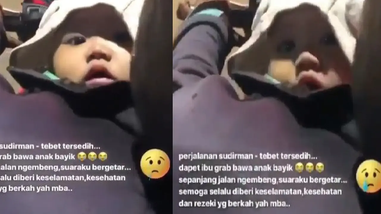 kisah haru driver ojol bawa bayi