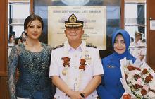 Potret Awkarin Dampingi Sang Ayah Jalani Sertijab Jadi Kepala RSAL di Surabaya, Tampil Anggun Menggunakan Kebaya