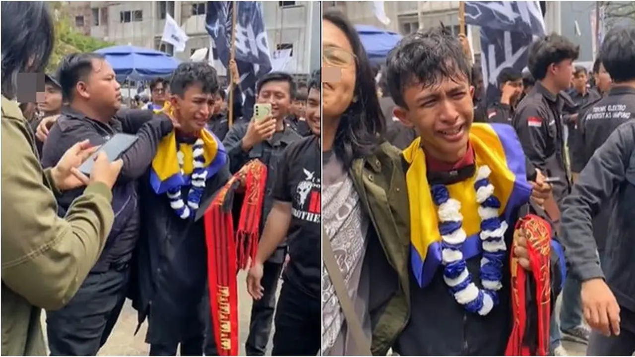 Momen Haru Mahasiswa Berikan Selamat Pada Temannya yang Lulus di Semester 14