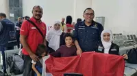 Keluarga WNI Abdillah Onim berhasil dievakuasi dari Gaza utara dan kini telah berada di Kairo, Mesir. (Dok. Kemlu RI)