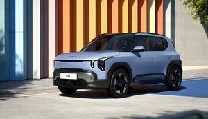 Tampak Kia EV2 yang melantai di Brussels Auto Show 2026 yang lebih modern untuk jalanan perkotaan (Hyundai Motor Group)