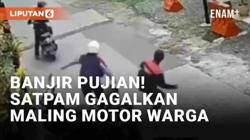 VIDEO: Banjir Pujian! Satpam Gagalkan Aksi Pencurian Motor Warga di Bandung