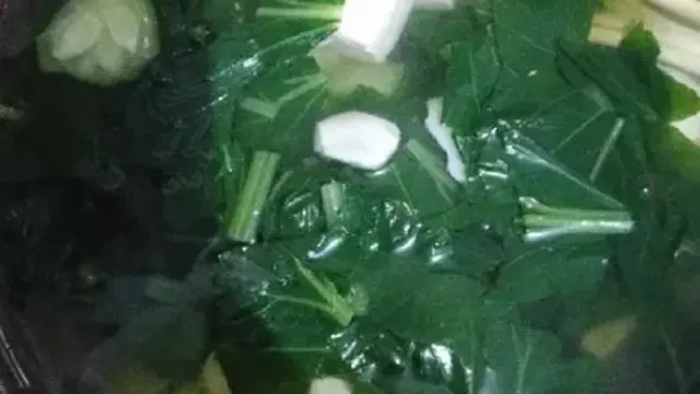 Sayur Bening Oyong, Sawi, dan Tahu Putih