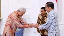 Presiden Joko Widodo (kanan) saat menerima kedatangan bacapres Ganjar Pranowo. (Dok: Setpres/Biro Pers Setneg)