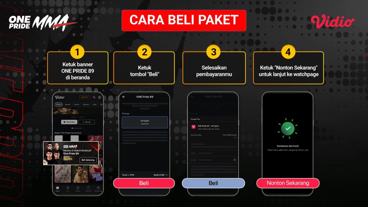 Cara Nonton Live Streaming One Pride 89 MMA Eksklusif di Vidio, Cuma 39 Ribu!