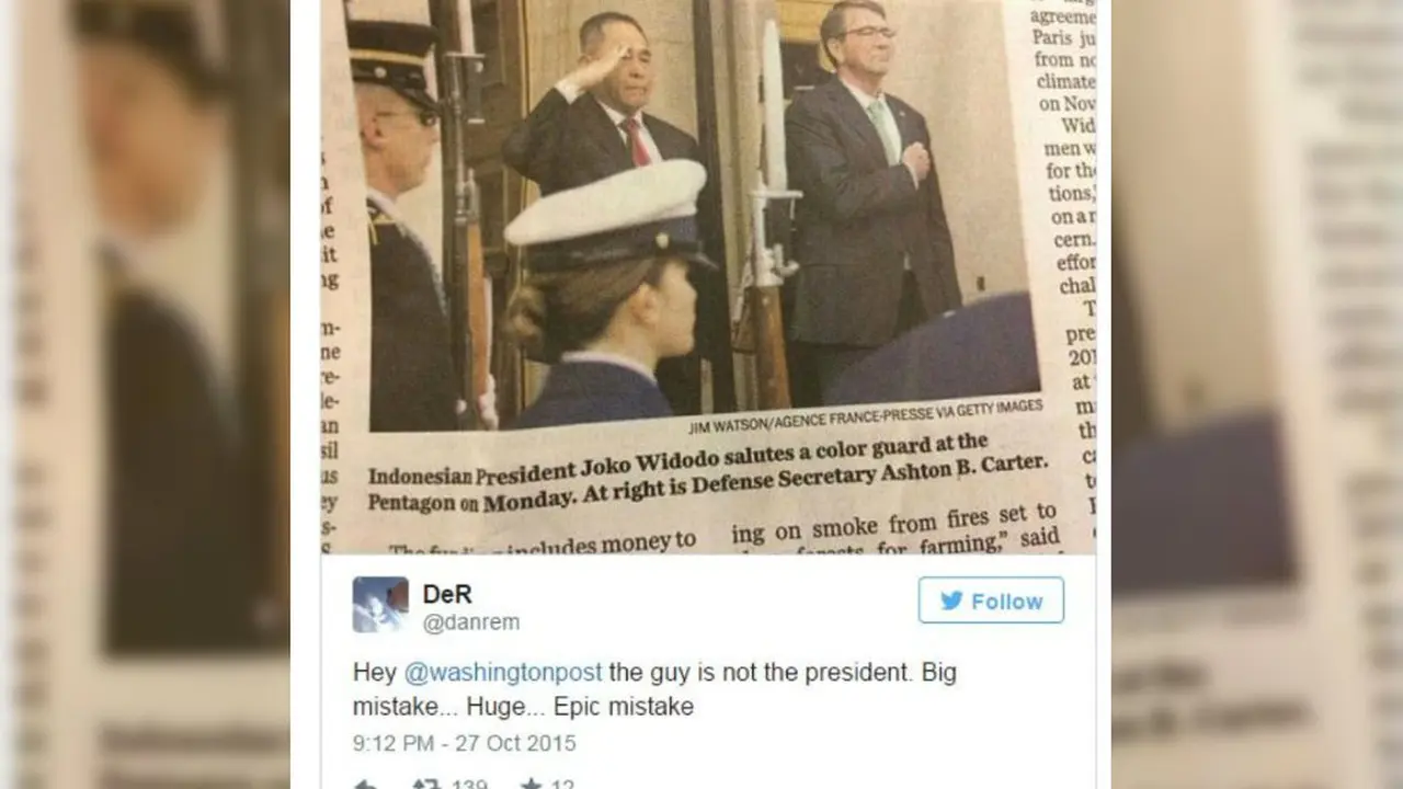 Salah Identifikasi Foto Jokowi, Washington Post Janji Koreksi