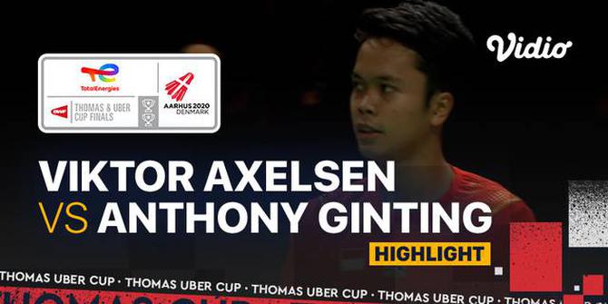 VIDEO Piala Thomas 2020: Anthony Ginting Kalah, Indonesia Tertinggal 0-1 dari Denmark