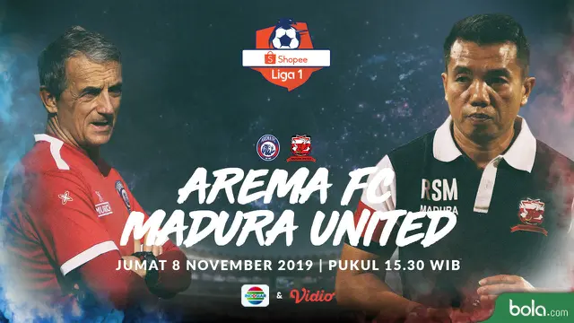 Arema FC Vs Madura United - Head to Head Pelatih