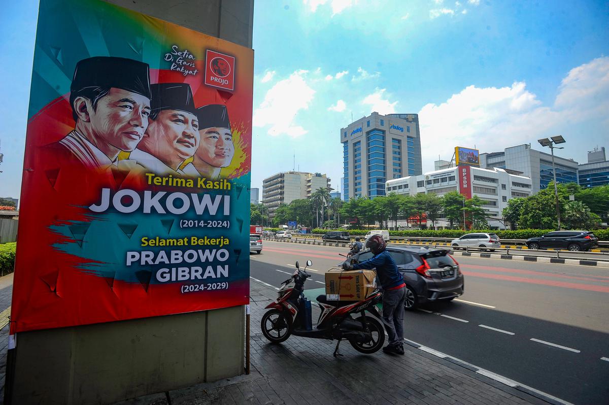 Baliho Terima Kasih Jokowi dan Selamat Bekerja Prabowo Menjamur di Jakarta