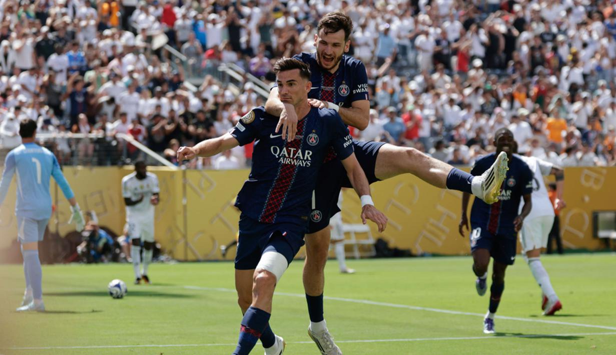 Kemenangan telak ini memastikan PSG melangkah ke partai final, di mana mereka akan bentrok dengan Chelsea. Duel raksasa Eropa ini dijadwalkan digelar pada Senin (14/7) dini hari WIB. (AP Photo/Adam Hunger)