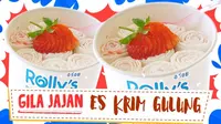 Mau kencan dengan kekasih di hari Valentine? Jangan lupa untuk mampir mencicipi es krim gulung khas Thailand yang satu ini. (Foto: Kokiku Tv)