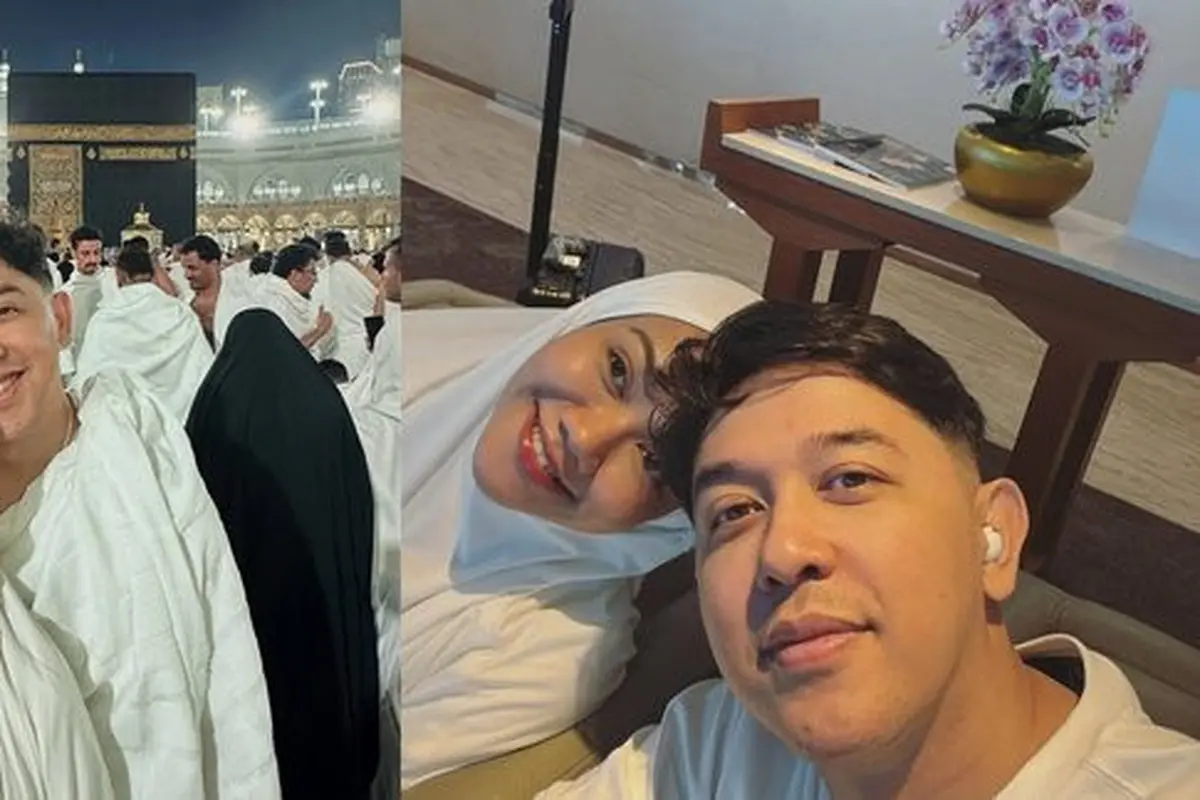 Potret Yura Yunita Tampil Berhijab saat Umrah. (instagram/yurayunita, instagram/donne_maula)