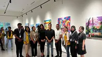 Acara bertajuk  ‘Voice of Colours: a Deaf Artist Art Exhibition & Auction’ di kawasan Menteng, Jakarta Pusat, Sabtu, 27 April 2024.