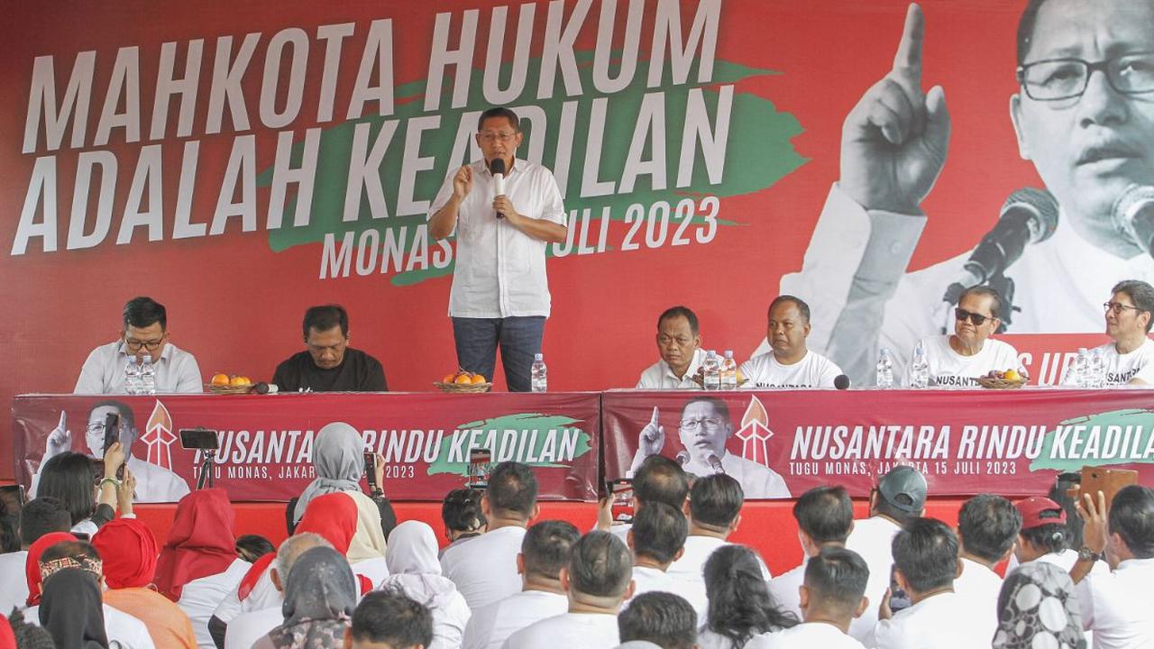 Ketua Umum Partai Kebangkitan Nusantara (PKN) Anas Urbaningrum, menyinggung pihak-pihak yang berbuat zalim kepadanya atas kasus korupsi Hambalang.