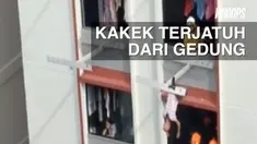 Seorang kakek yang terjatuh dari gedung berhasil diselamatkan