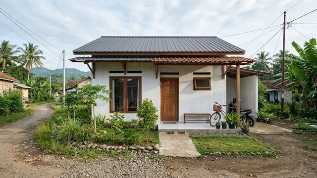 Model Rumah Desa Low Budget untuk Lahan 6×12 Meter