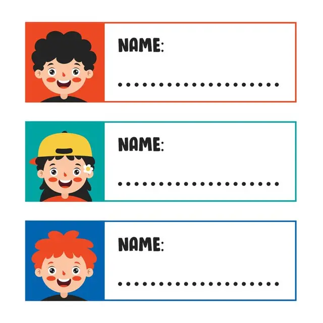 20 Template Label Nama Anak yang Lucu dan Cara Mencetaknya - Hot ...
