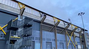 Rat Verlegh Stadion. Berkunjung ke stadion Rat Verlegh, kandang NAC Breda pada Minggu (17/1/2021) tatkala NAC bersiap tandang ke Jong PSV di Eerste Divisie. Sama sekali tidak ada aktivitas ditemui di sana. (Bola.com/Tito Sianipar)