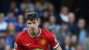 Paddy McNair saat berkostum Manchester United. Paddy menggunakan nomor 33 selama membela The Red Devils, dan nomor tersebut hingga saat ini belum di gunakan. (AFP/Ben Stansall)