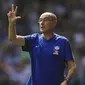 Manajer Chelsea, Maurizio Sarri, mengaku anak asuhnya tidak mudah mengalahkan Huddersfield Town. (Mike Egerton/PA via AP)