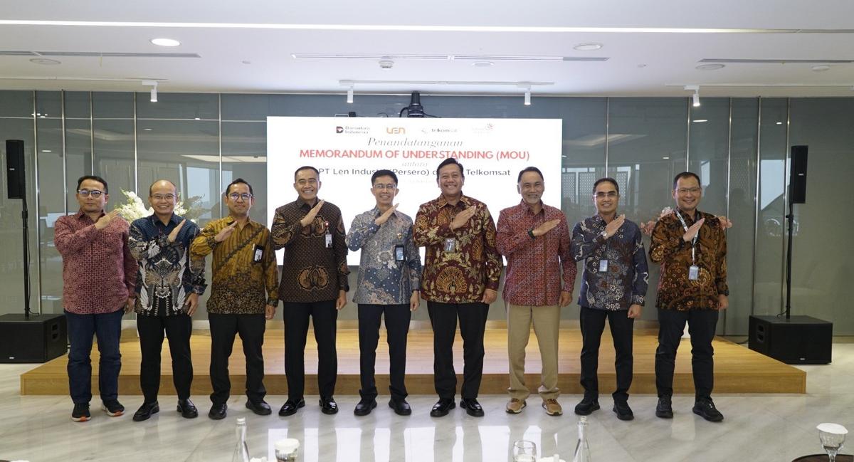 Telkomsat & PT Len Industri Teken MoU Pengembangan Infrastruktur Komunikasi