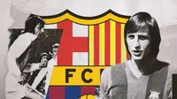 Legenda Barcelona: Johan Cruyff. (Bola.com/Dody Iryawan)