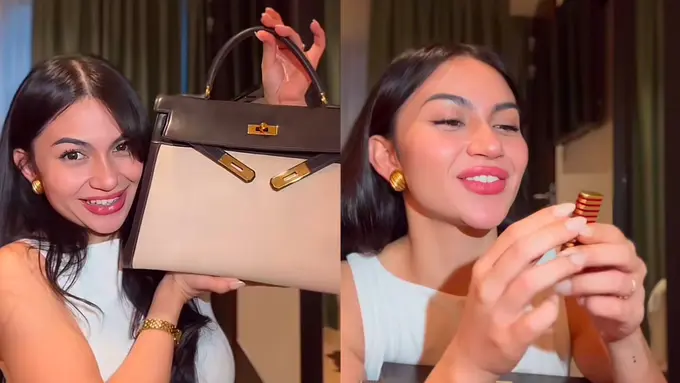 Ariel Tatum Bocorkan Isi Tas Saat Pergi ke Roterdam untuk Hadiri Premier Film Perang Kota