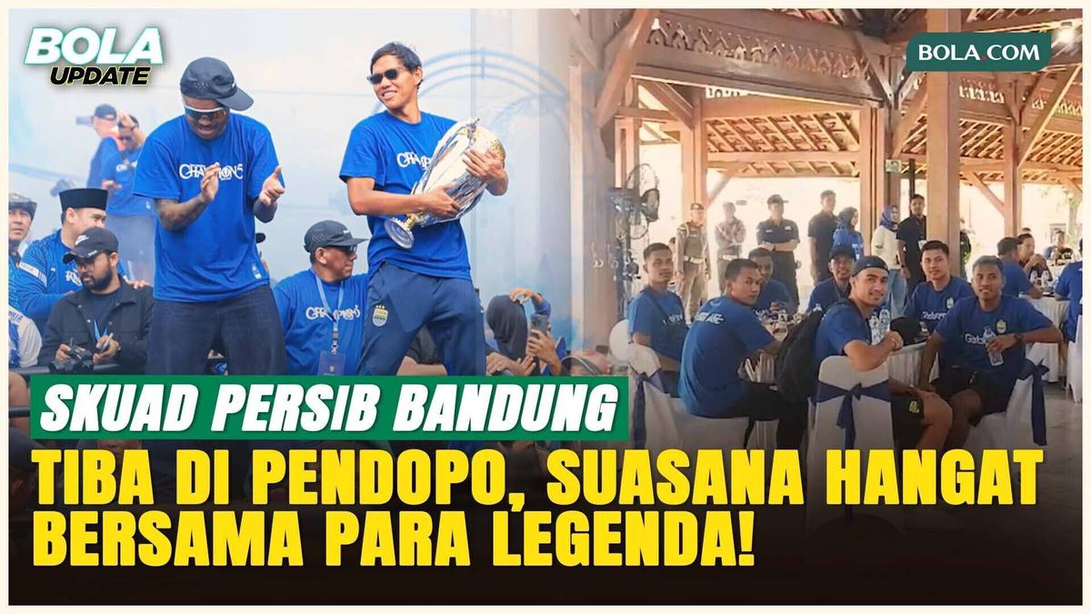 Usai Pawai Juara, Skuad Persib Bandung Tiba di Pendopo Bersama Para Legenda