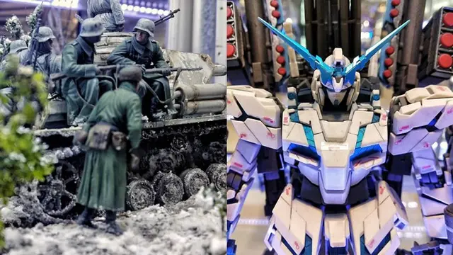 Terdapat juga model kit diorama dan realistic scenery di Blockbuster Museum Surabaya.